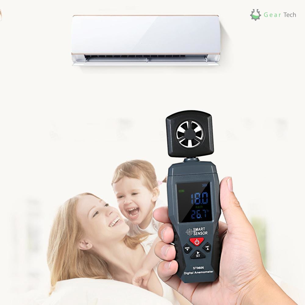 BowLift | Digital LCD Portable Wind Speed Measuring - Air Velocity Meter