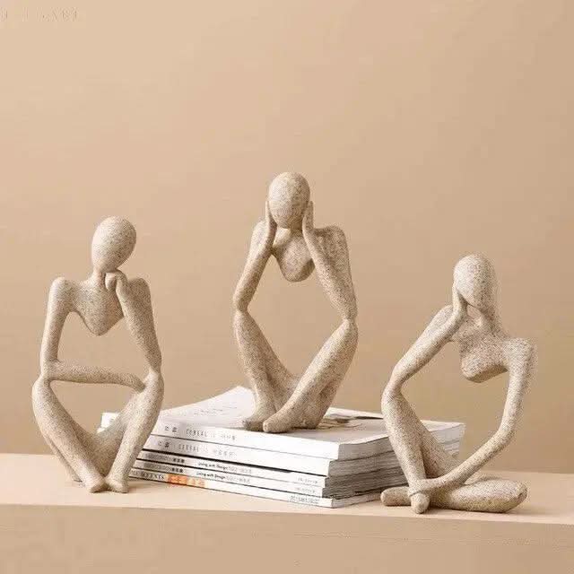 BowLift | Abstract Thinker Resin Sculpture – Home Decor