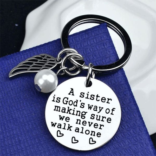 BowLift | A sister is God's way of making sure we never walk alone keychain