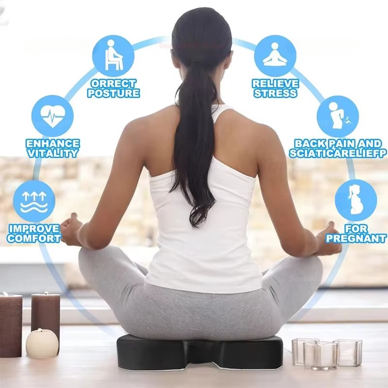 BowLift | Ergonomic Memory Foam Seat Cushion for Office Chair and Car