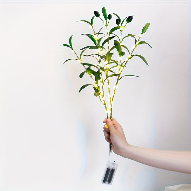 BowLift | Illuminated Olive Tree LED Lamp – Modern Decor for Festive Occasions, Weddings, Birthdays, and Party Atmosphere, Ideal for Dining Table, Cabinet, or Café Decor