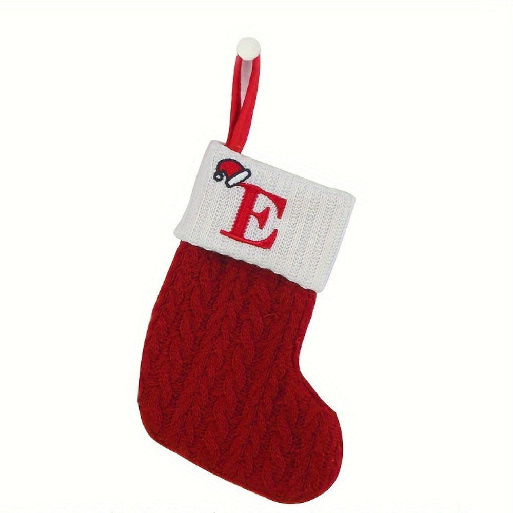 BowLift | Christmas Stocking Knit Monogram Alphabet Decorative Holiday Sock