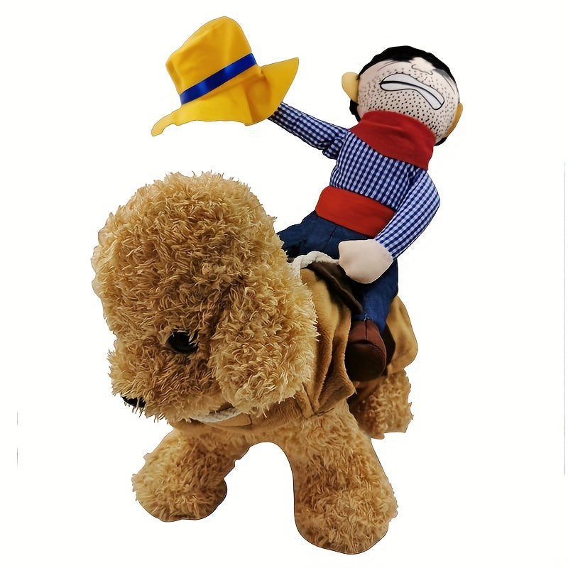 BowLift | Funny Rider Dog Halloween Costume | Plush Saddle Outfit