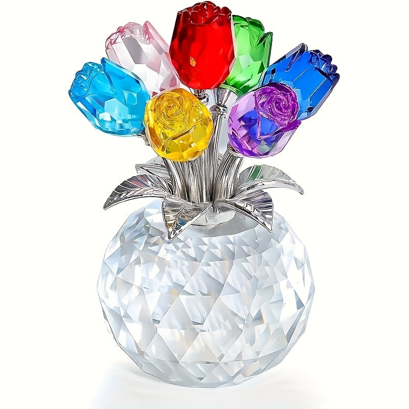 BowLift | Eternal Crystal Artificial Rose Bouquet – Everlasting Romantic Gift for Valentine’s Day, Anniversaries, Christmas, Mother's or Father's Day