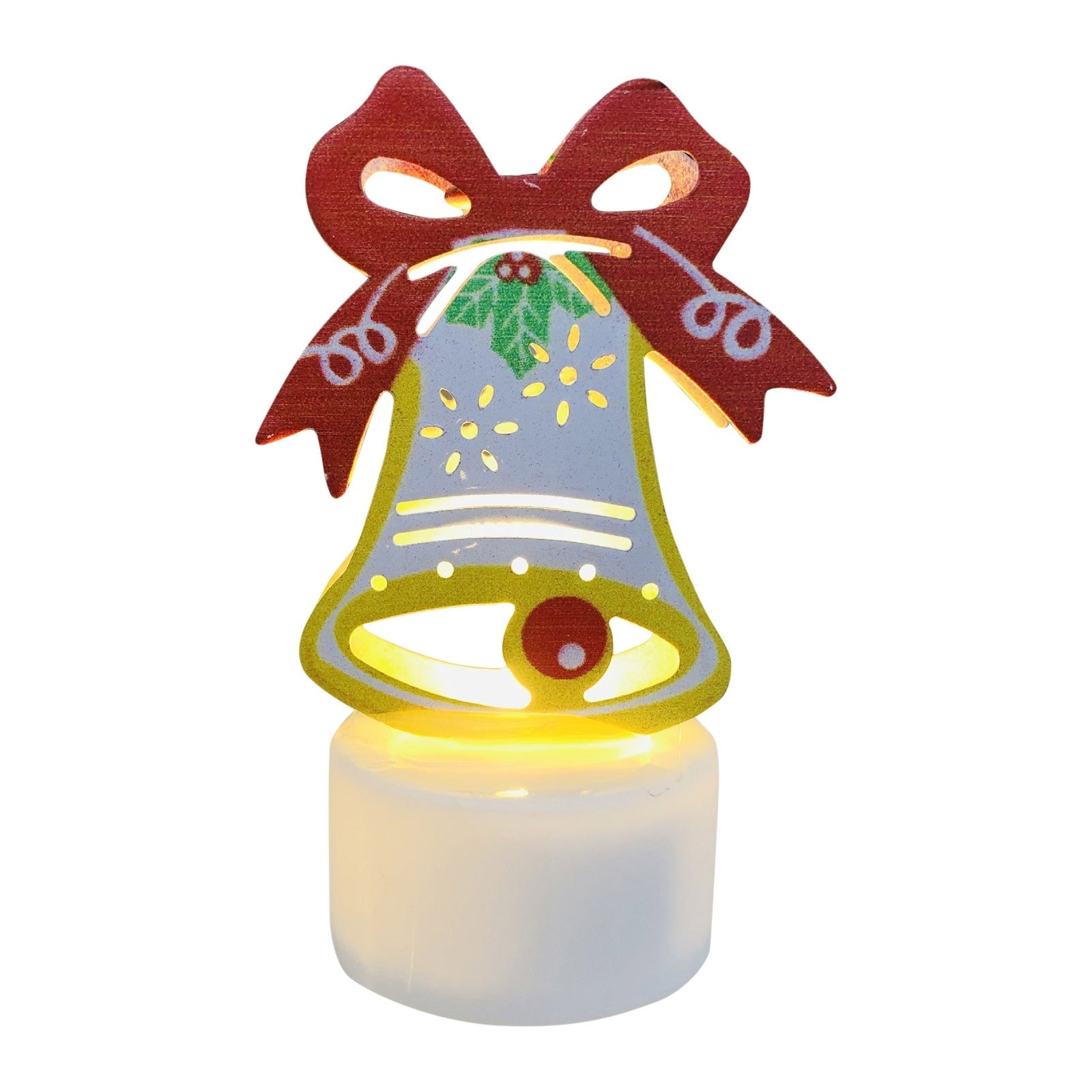 BowLift | Electronic LED Christmas Candle Lamps - Set of 10 – Adorable Santa, Snowman & Tree Night Lights for Festive Home, Party, & Garden Décor