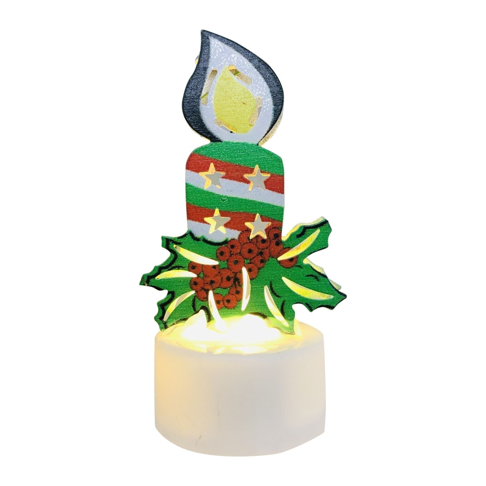 BowLift | Electronic LED Christmas Candle Lamps - Set of 10 – Adorable Santa, Snowman & Tree Night Lights for Festive Home, Party, & Garden Décor