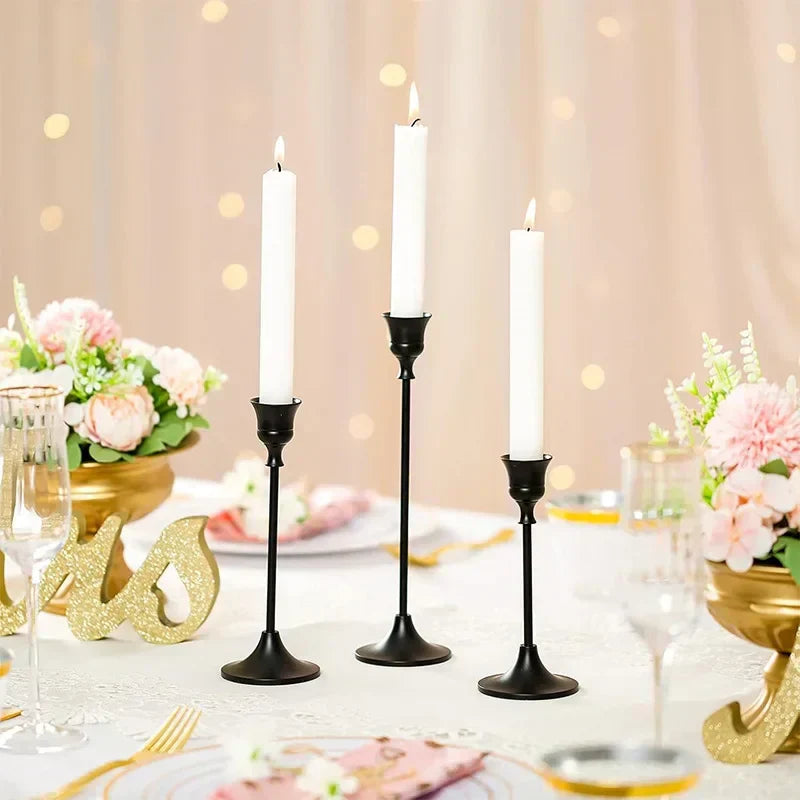 BowLift | Candle Holders Gold Metal Set for Table Decor