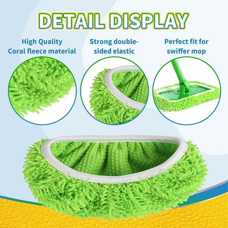 BowLift | Chenille Mop Refill Pads for Home Use – Replacement Mop Heads for Floor Cleaning