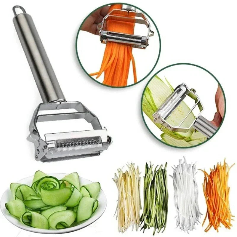BowLift | Ultra-sharp stainless steel multifunctional vegetable slicer & julienne cutter potato carrot grater