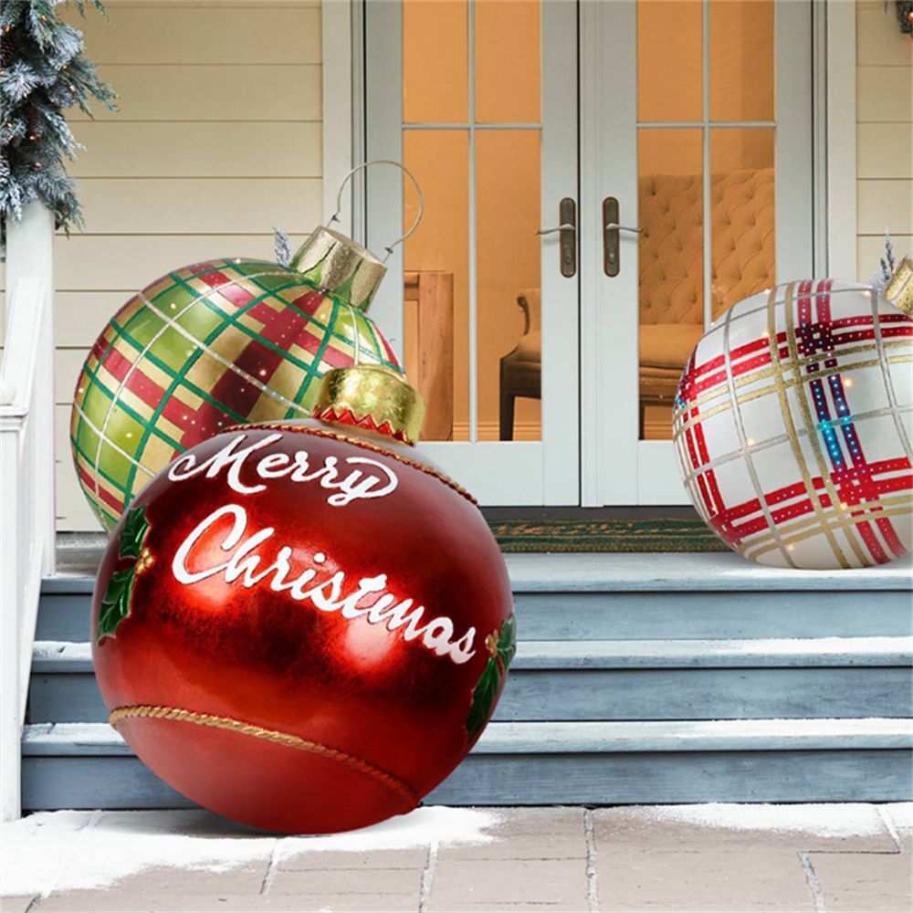BowLift | Christmas Inflatable Decoration Ball | Outdoor Yard Ornament | 60cm PVC