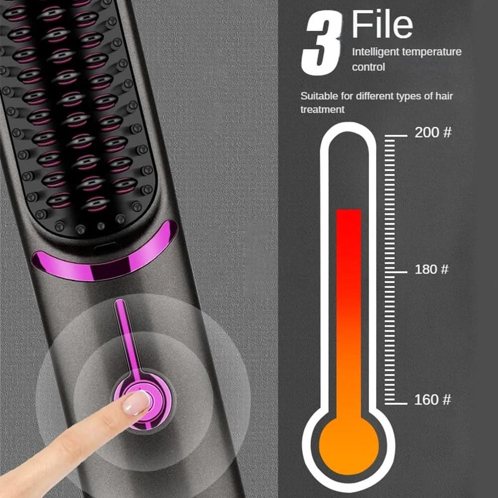 BowLift | Cordless straightening brush styler for straight hair everywhere