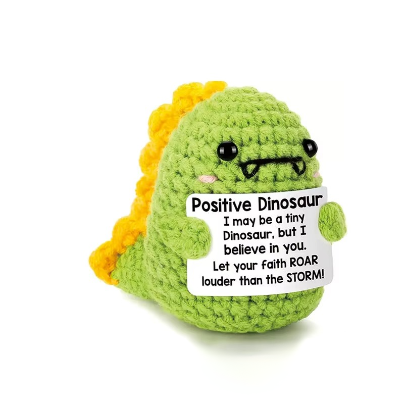 BowLift | Charming Handmade Crochet Hedgehog Doll with Positivity Affirmation Card