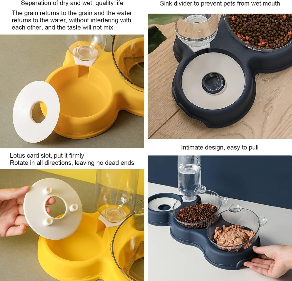 BowLift | FEASTFLOW – 3-in-1 Elevated Feeding Station with Automatic Water Dispenser