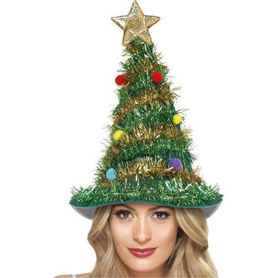 BowLift | Festive Christmas Tree Hat - Holiday Theme Hat, Santa Hats