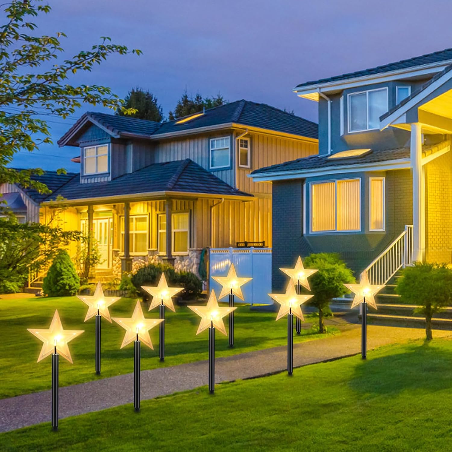 BowLift | Christmas Decorations Star Pathway Stake Lights