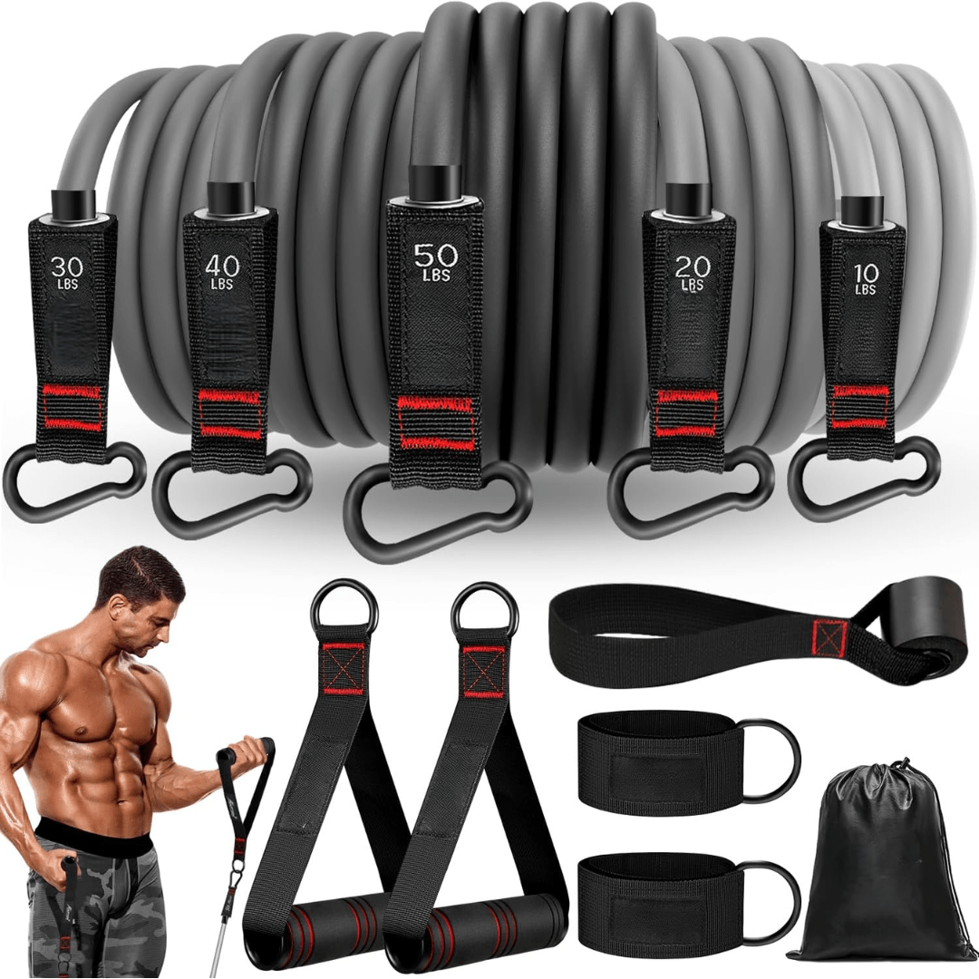 BowLift | FLEXCORE – Resistance Tire Set for Full Body Training with Handles, Ankle Straps & Door Anchor