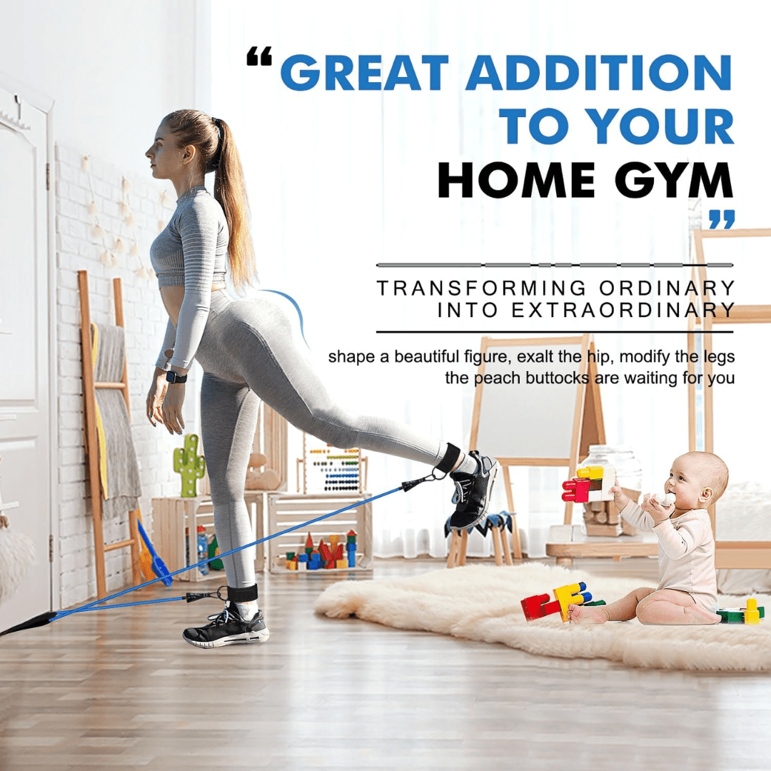 BowLift | FLEXCORE – Resistance Tire Set for Full Body Training with Handles, Ankle Straps & Door Anchor