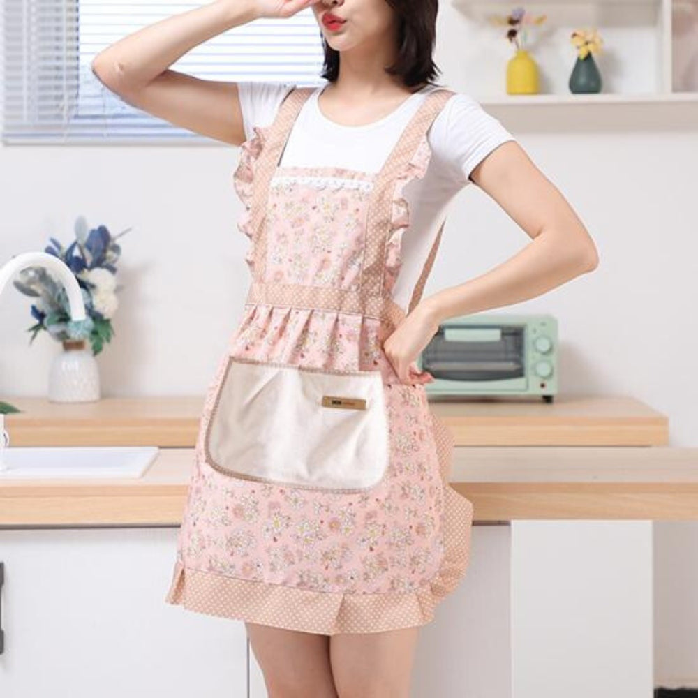 BowLift | Cotton Kitchen Apron Floral Cooking