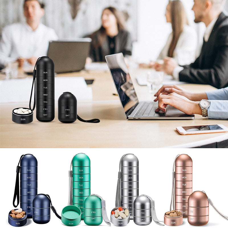 BowLift | 7 Days Portable Pill Organizer for Travel
