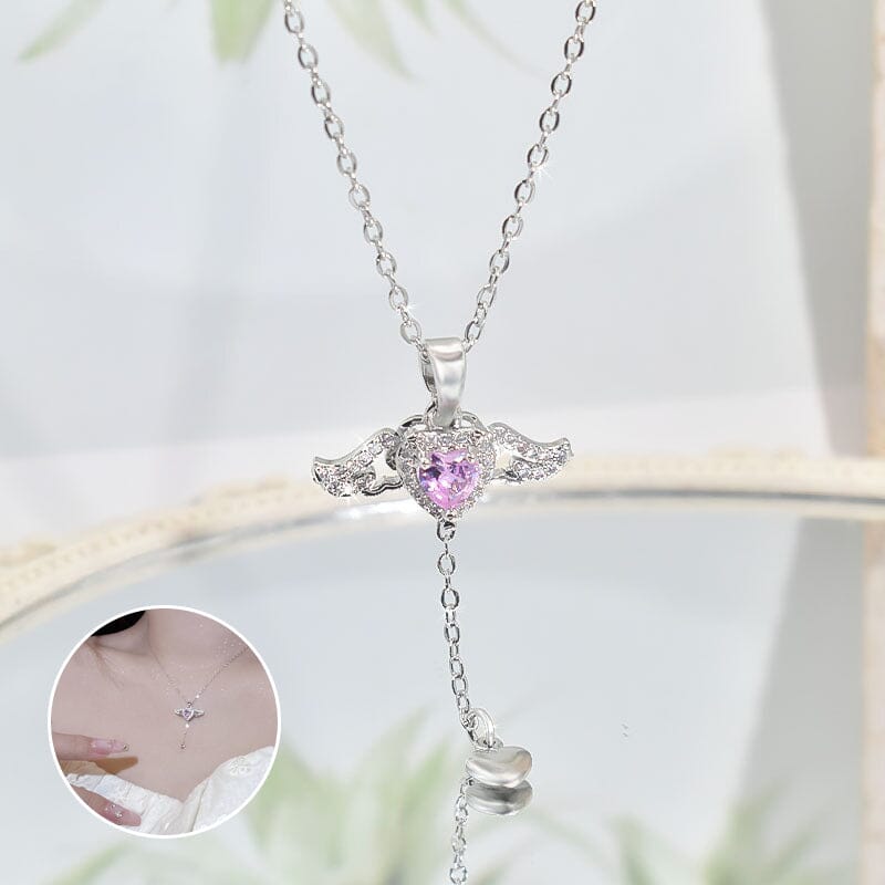 BowLift | Pink Angel Wings Necklace