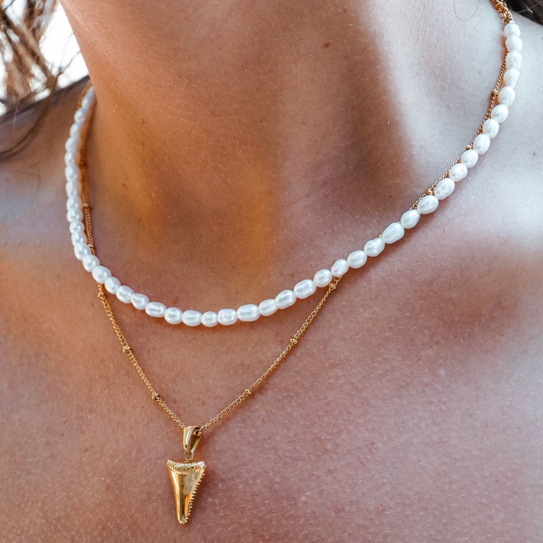 BowLift | Amélie Freshwater Pearl Choker Necklace with 18K Gold Coating