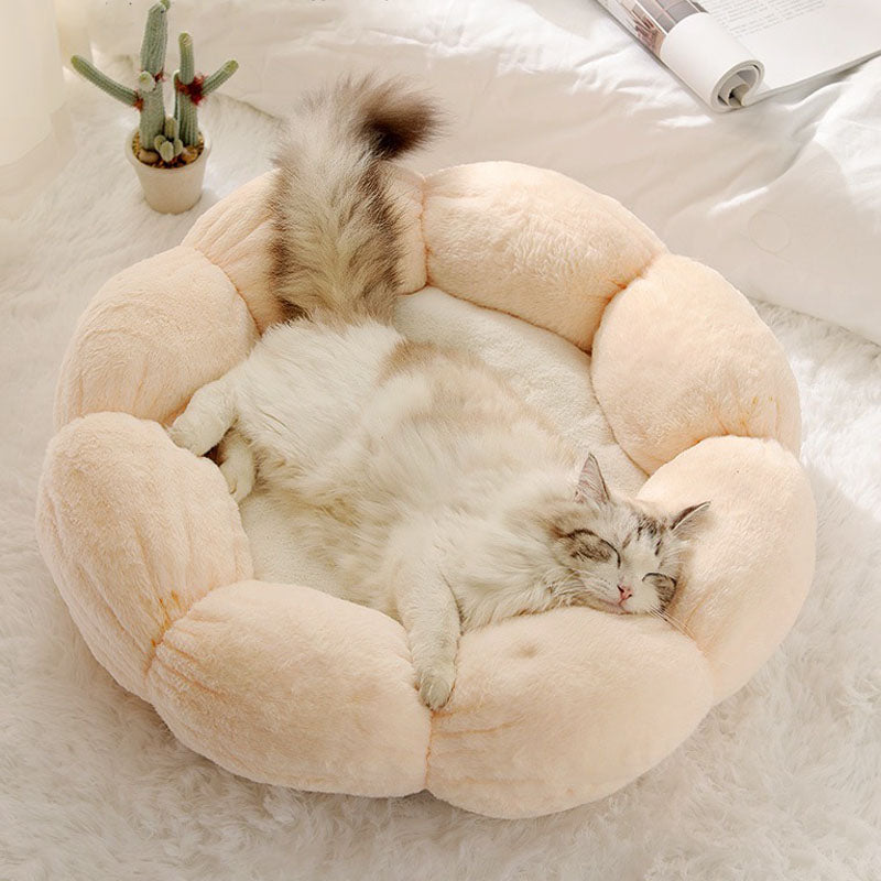 BowLift | Deep Sleep Flower Shape Cat Bed