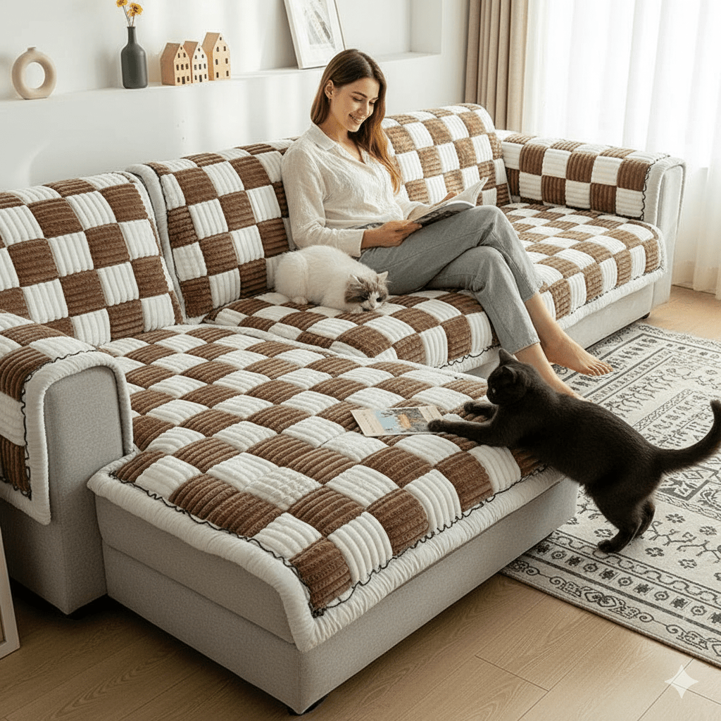 BowLift | GardenGuard – Elegant Sofa Protector with Non-Slip Backing for Style & Comfort