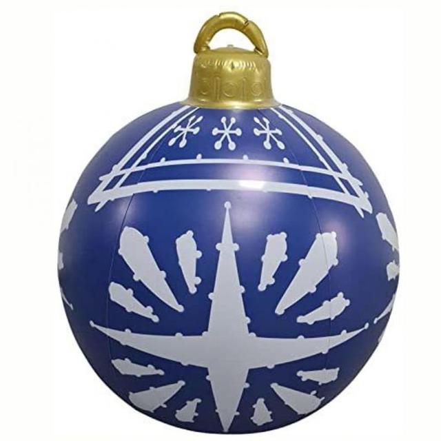 BowLift | Giant Inflatable Christmas Ornament, 24 Inch Christmas Ball Outdoor Holiday Yard Lawn Porch Decor