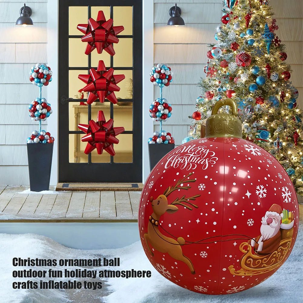 BowLift | Giant Inflatable Christmas Ornament - Christmas Decoration Outdoor Inflatable Ball