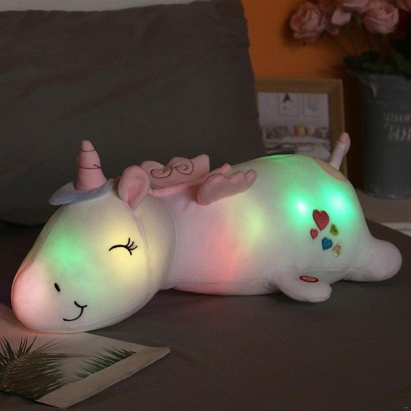 BowLift | Glowing Light Unicorn – Soft Plush Night Companion Toy for Kids