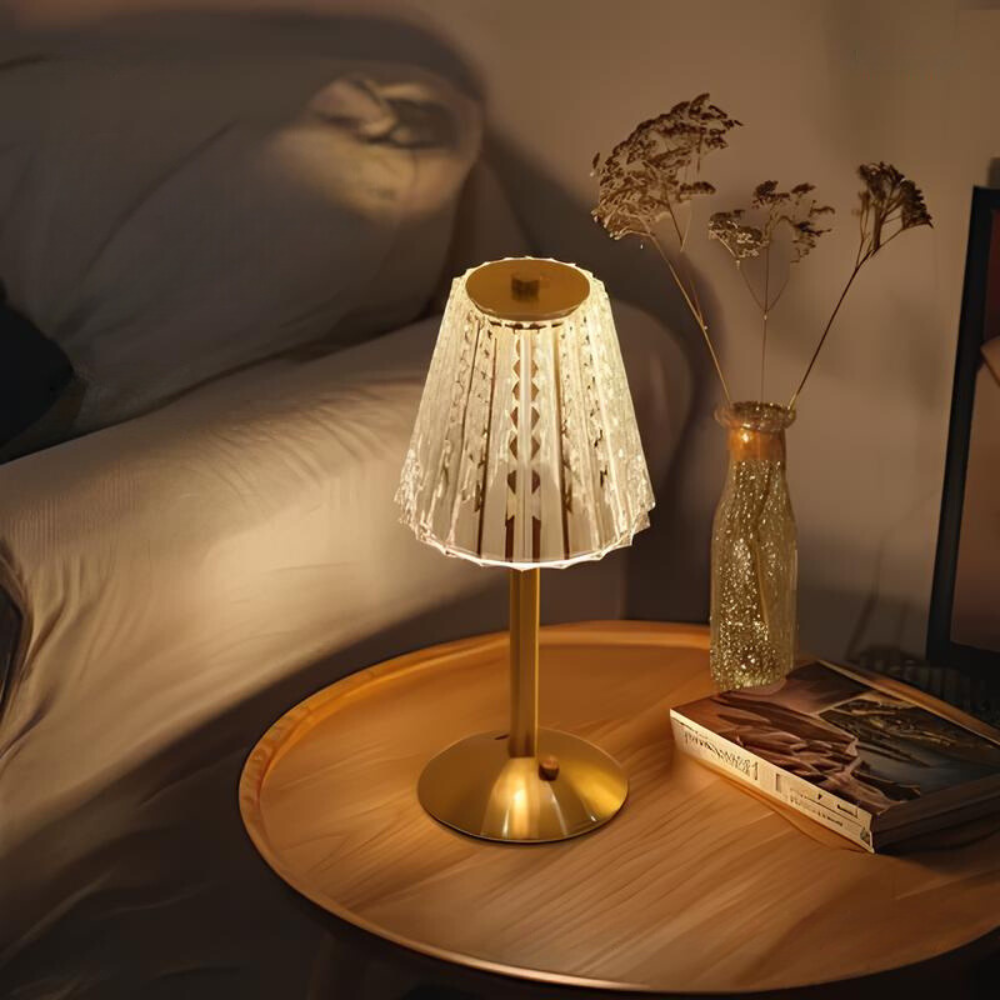 BowLift | Golden Crystal Table Lamp - Aurora Luxe