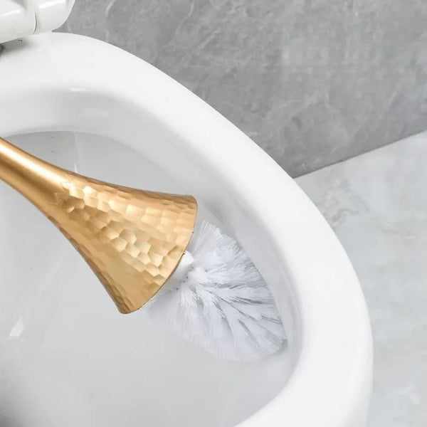 BowLift | GOLDENLUXE – Sculpted Toilet Brush with Elegant Metallic Design for Modern Bathrooms