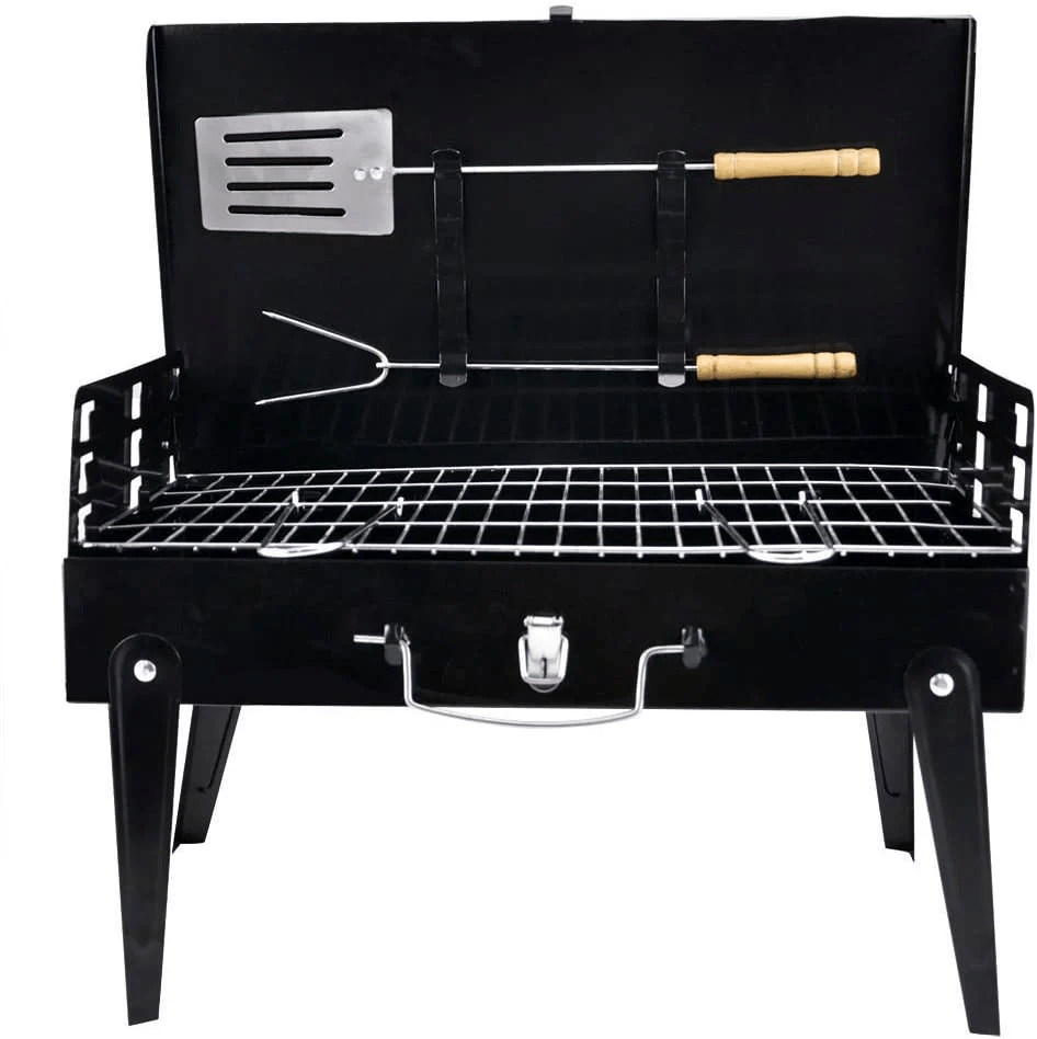 BowLift | Grillmate Fold – Foldable Steel Suitcase Grill for Garden, Camping & Outdoor BBQ