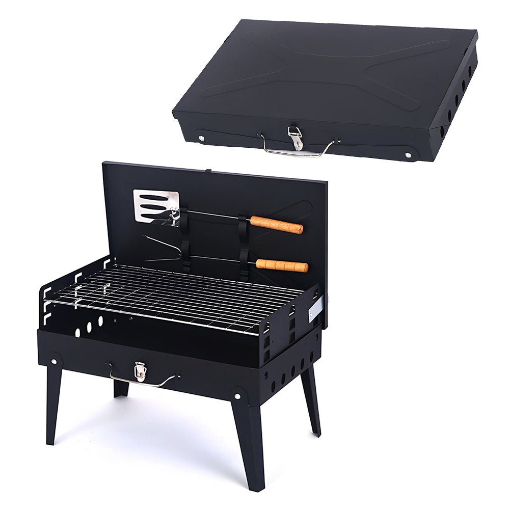 BowLift | Grillmate Fold – Foldable Steel Suitcase Grill for Garden, Camping & Outdoor BBQ