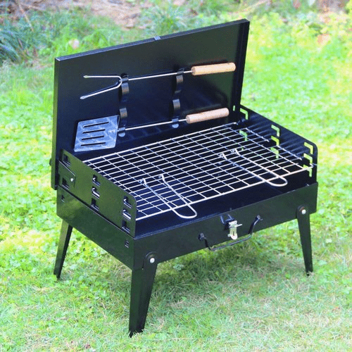 BowLift | Grillmate Fold – Foldable Steel Suitcase Grill for Garden, Camping & Outdoor BBQ