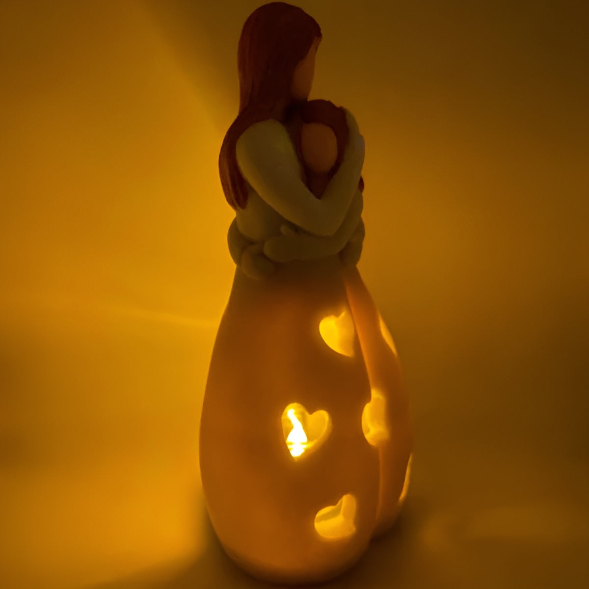 BowLift | Embracing Mother Daughter Figure Flickering Candle Holder - LoveGlow