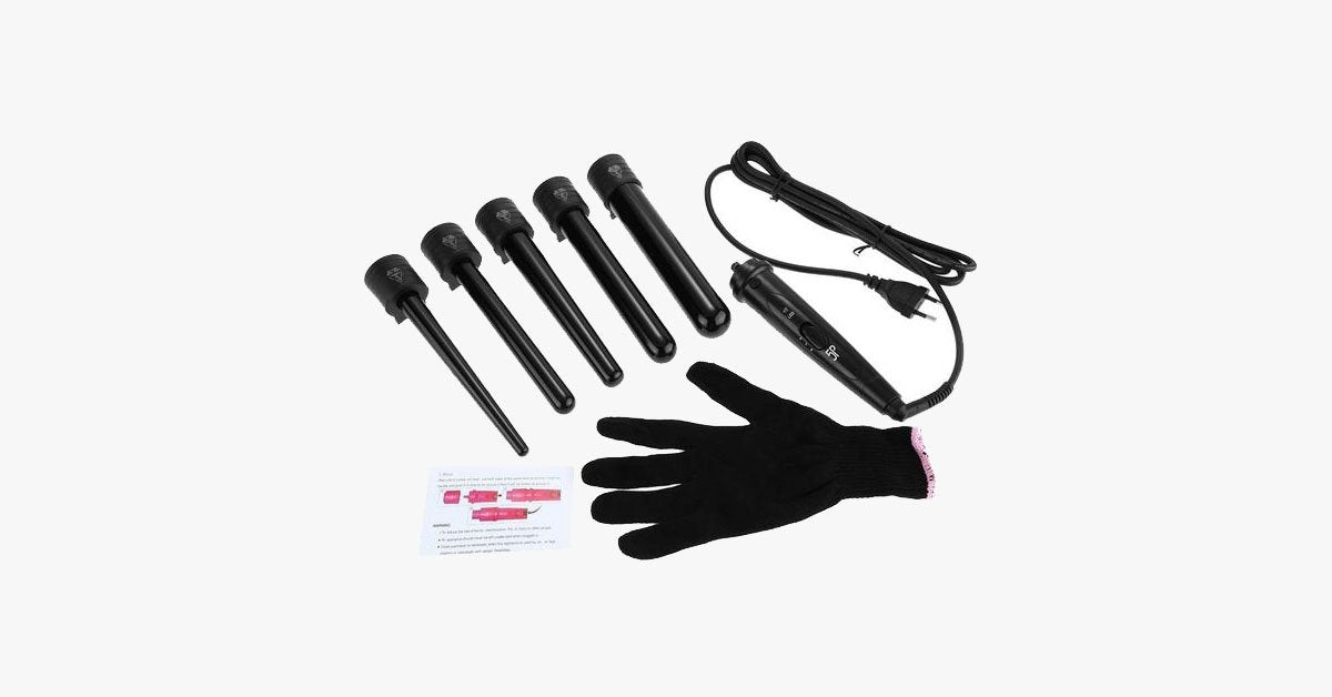 BowLift | Achieve the salon look with the curling iron set and the heat-resistant glove