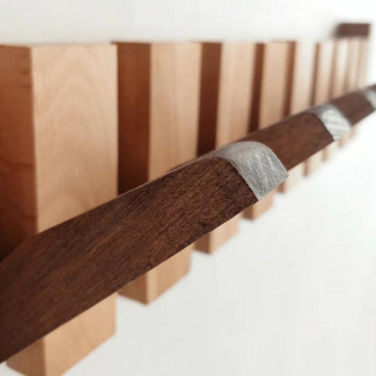 BowLift | Handcrafted Wooden Piano Coatrack | Unique Design with 4-10 Hooks for Hallway, Bedroom & Office Storage