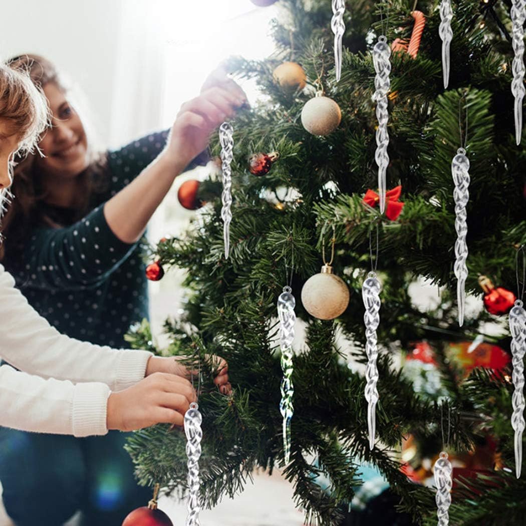 BowLift | Hanging Christmas Icicle Ornaments - Christmas Tree Hanging Icicle Ornaments Bundle