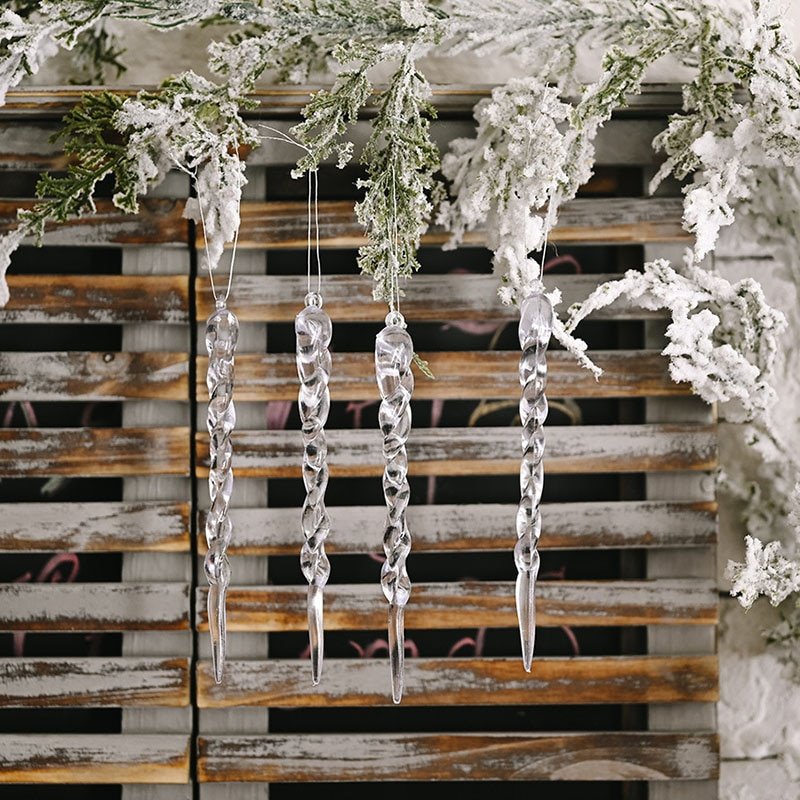 BowLift | Hanging Christmas Icicle Ornaments - Christmas Tree Hanging Icicle Ornaments Bundle