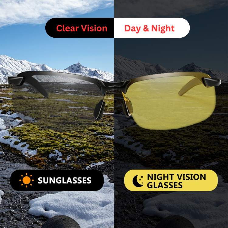 BowLift | Night Driving Glasses | Yellow Lenses to Reduce Glare & Eye Strain for Safer Night Rides