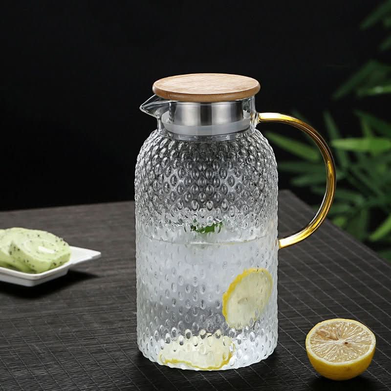 BowLift | Heat-Resistant Glass Pitcher with Bamboo Lid