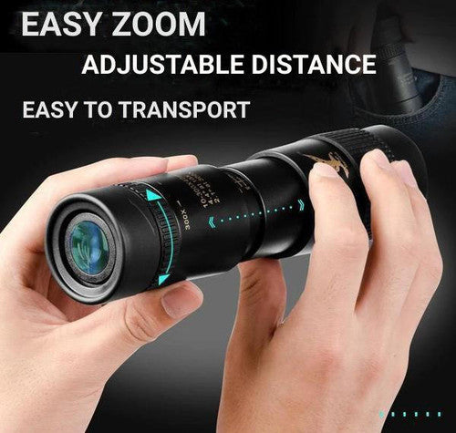 BowLift | High-Power Waterproof Monocular Telescope with 10x Magnification for Bird Watching, Hiking, and Outdoor Adventures