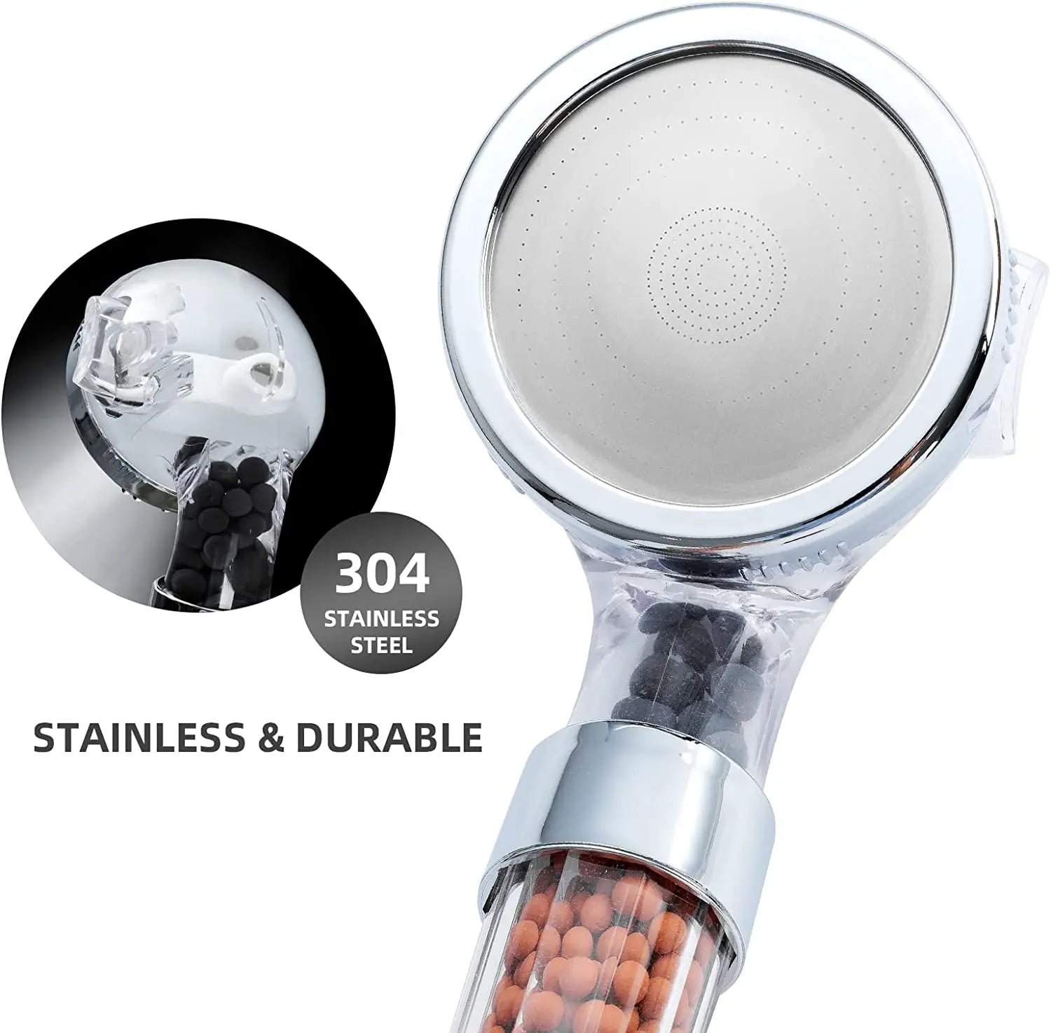 BowLift | High Pressure Water-Saving Shower Head with Filter - AquaGlow