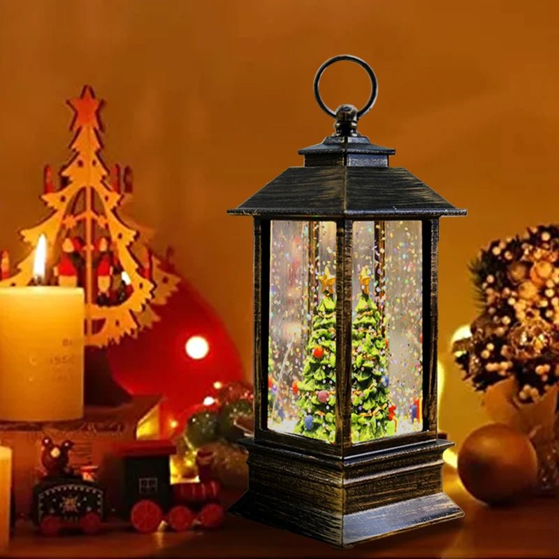 BowLift | Holiday Lantern - Christmas Snow Globe Vintage Lantern Suitable for Party, Wedding, Indoor, Outdoor and Patio