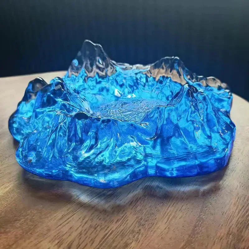 BowLift | Ice Style Mountain Glass Ashtray Decoration