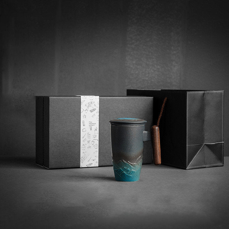 BowLift | Large Cup, Ceramic Tea Cup with Lid. Large Tea Cup with Lid