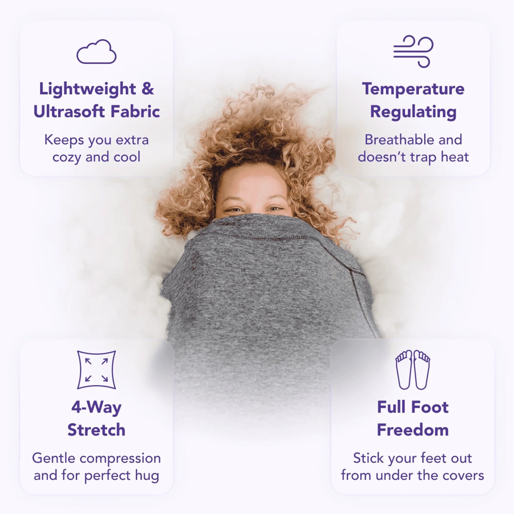 BowLift | Blankets Weighted Compression Swaddle Adults Sleep Pod