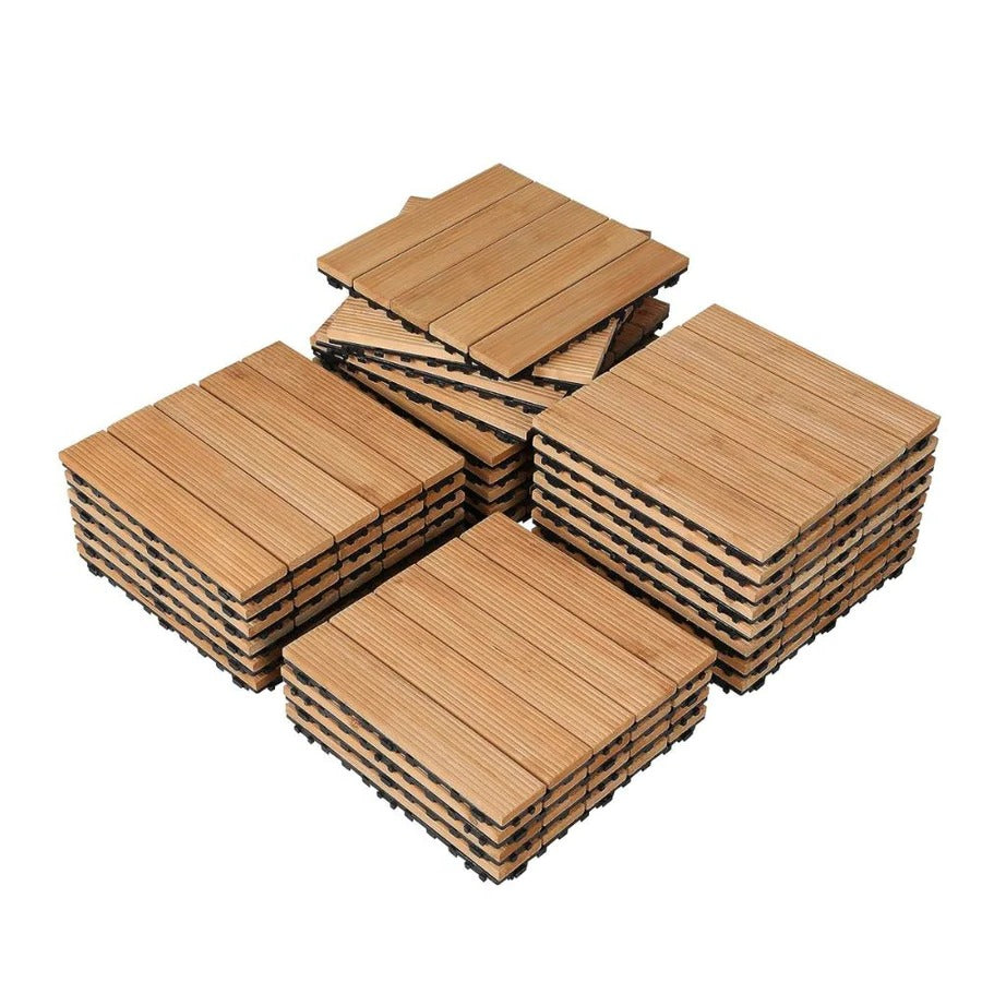 BowLift | Interlocking Outdoor Patio Wood Flooring Deck Tiles 27Pcs