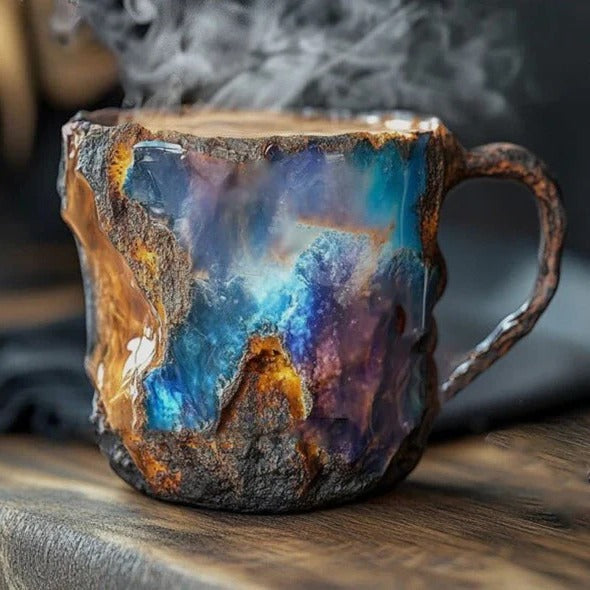 BowLift | Faceted Mineral Crystal Coffee Mug – Elegant Glass Cup